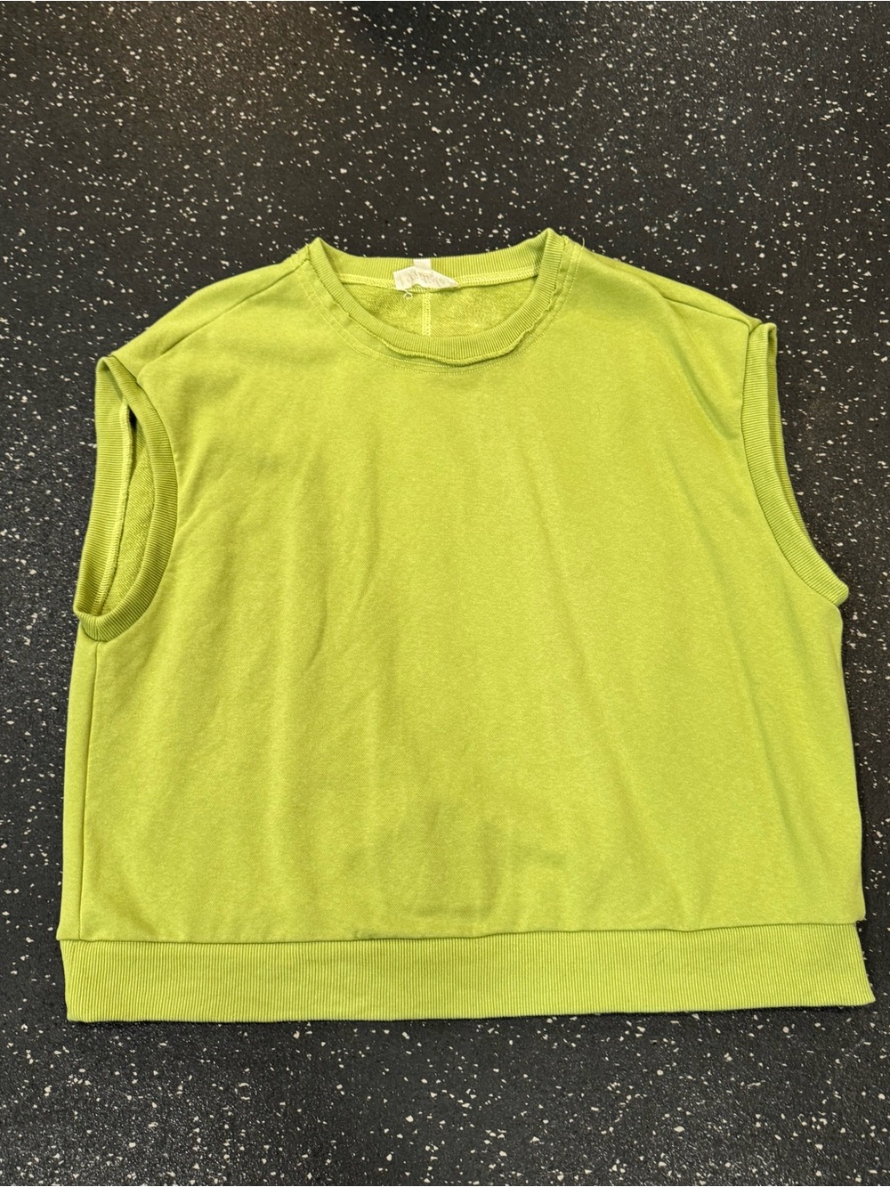 Listicle Lime Green Cap Sleeve Knit Top